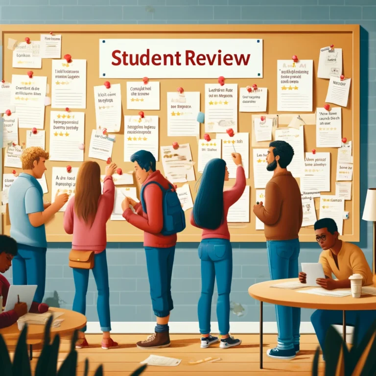 Illustration depicting the importance of student reviews in educational settings.